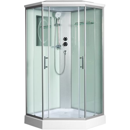 Душевая кабина WeltWasser WW500 Nesse 902 90x90 10000003280 профиль Хром стекло прозрачное