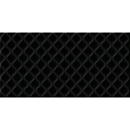 Керамическая плитка Cersanit Deco рельеф черный DEL232D настенная 29,8x59,8 см