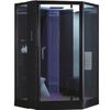 Душевая кабина Orans 130x130 89106b0 с баней профиль Черный задние стенки Черные