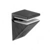 KALABRONE MINI Менсолодержатель для стеклянных полок 5 - 10 мм, черный матовый (1 62200 80 EC-1)