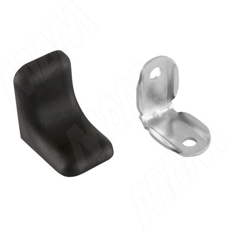 WINK Уголок мебельный с пластиковой накладкой 26х26х20 мм, черный (SPC26X26X20BL)