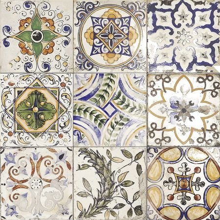 Керамическая плитка Mainzu Maiolica Centro Mix PT03095 настенная 20х20 см
