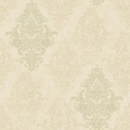 Обои Bruno Zoff Silver 60109-2 Фольга на флизелине (1,06*10,05) Бежевый, Дамаск