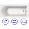 Акриловая ванна C-Bath Geba 180x75 CBQ009002 без гидромассажа