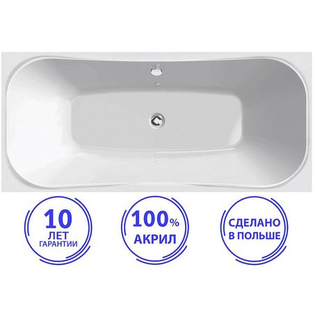 Акриловая ванна C-Bath Kronos 180x80 CBQ013001 без гидромассажа