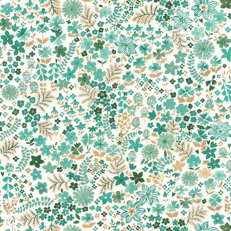 Обои Caselio Flower Power 101867126 Винил на флизелине (0,53*10,05) Зеленый, Цветы