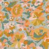 Обои Caselio Flower Power 101877023 Винил на флизелине (0,53*10,05) Зеленый/Оранжевый, Цветы