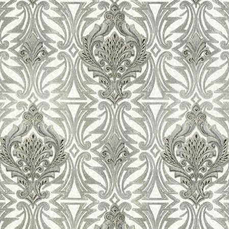 Обои Emiliana Parati Roberto Cavalli 8 19010 Винил на флизелине (1,06*10,05) Белый/Серый, Дамаск