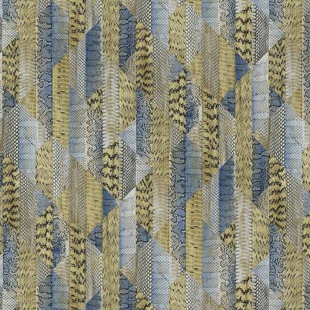 Обои Emiliana Parati Roberto Cavalli 8 19070 Винил на флизелине (1,06*10,05) Бирюзовый/Бежевый/Золото, Геометрия/Шкура