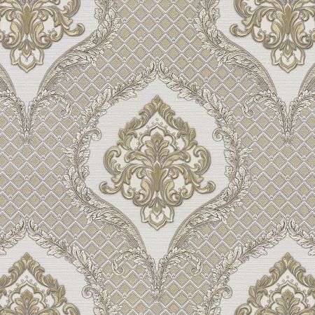 Обои Emiliana Parati Gianfranco Ferre Home 3 62036 Винил на флизелине (1,06*10,05) Бежевый/Золото, Дамаск