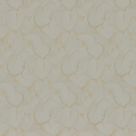 Обои Fipar Colori Del Sole R 23125 Винил на флизелине (1,06*10,05) Белый/Золотой, Листья