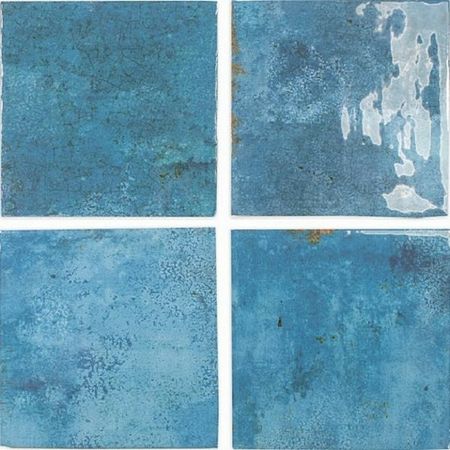 Керамическая плитка DNA Tiles Enamel Square Ocean 123077 настенная 12,5х12,5 см