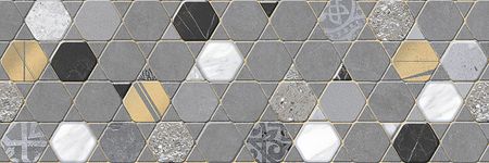 Керамическая плитка Gravita Cemento Ash Crystal Dec настенная 30х90 см