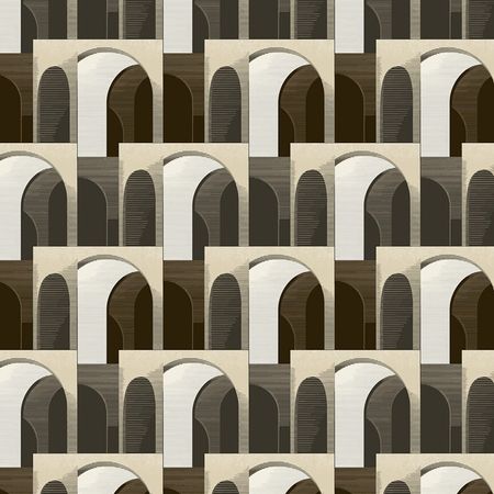 Обои Grandeco Ciara A 63301 Винил на флизелине (0,53*10,05) Коричневый/Бежевый, Абстракция/Архитектура/Геометрия