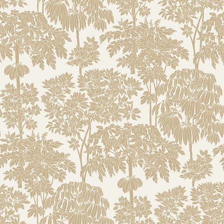 Обои Grandeco Ciara A 63401 Винил на флизелине (0,53*10,05) Бежевый/Бронзовый, Деревья