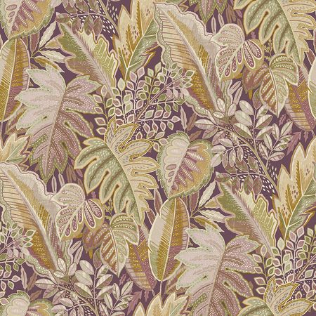 Обои Grandeco Ciara A 58401 Винил на флизелине (0,53*10,05) Коричневый/Розовый/Бежевый, Листья