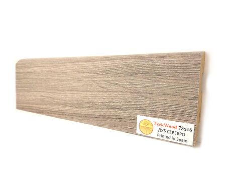 Плинтус TeckWood Дуб Серебро 2150х75х16 мм
