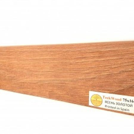Плинтус TeckWood Ясень Золотой 2150х75х16 мм