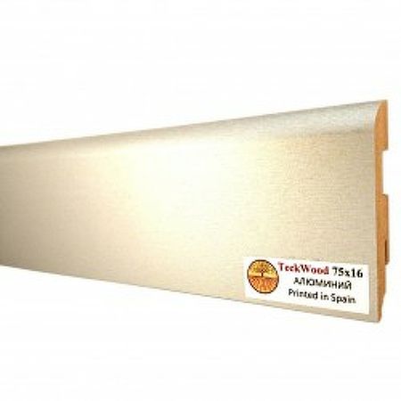 Плинтус TeckWood Алюминий 2150х75х16 мм