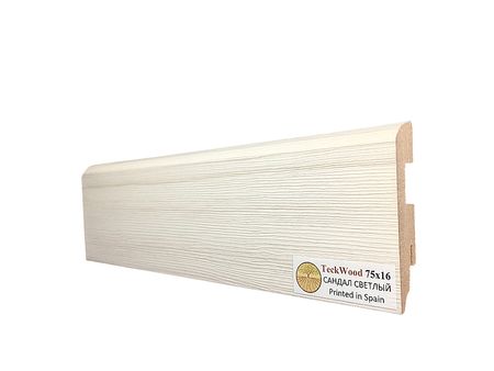 Плинтус TeckWood Сандал Светлый 2150х75х16 мм