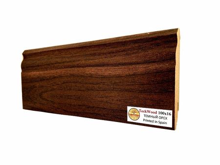 Плинтус TeckWood Темный орех 2150х100х16 мм