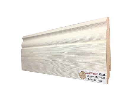 Плинтус TeckWood Сандал Светлый 2150х100х16 мм