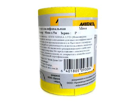 бумага шлифовальная Mirox 93мм x 5м Р60, арт.00000001932