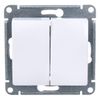 выключатель 2-клавишный SCHNEIDER ELECTRIC Glossa, белый