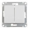 переключатель 2-клавишный SCHNEIDER ELECTRIC Glossa белый