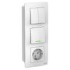 блок SCHNEIDER ELECTRIC BLANCA выключатель 1-клавишный с индикацией / 2-клавишный выключатель /розет