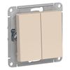 переключатель 2-клавишный SCHNEIDER ELECTRIC Atlas Design 10А бежевый