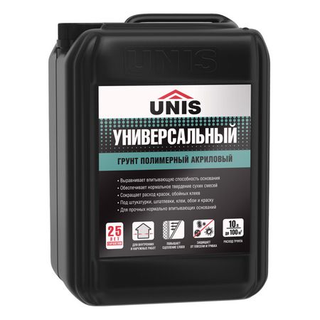 грунт акриловый UNIS универсальный 10л, арт.GRUNTUN-10