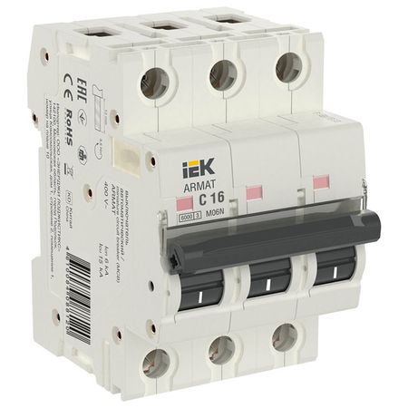 выключатель автоматический IEK ARMAT M06N 3P C 16А