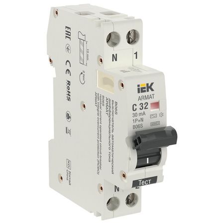 выключатель дифференциального тока IEK ARMAT B06S 1P+NP C32 30мА тип AC