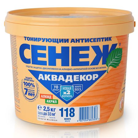 Антисептик Сенеж Аквадекор Х2 Венге 2,5 кг