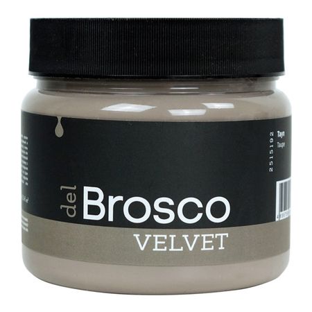 краска акриловая DEL BROSKO Velvet интерьерная матовая 400мл тауп арт.2515192