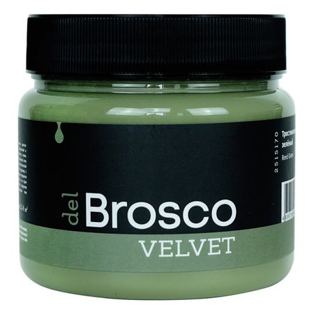 краска акриловая DEL BROSKO Velvet интерьерная матовая 400мл тростниковый зеленый арт.2515170