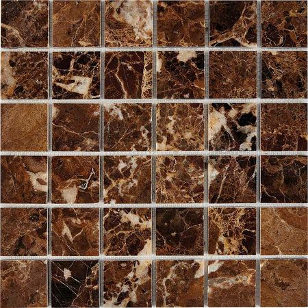 Каменная мозаика Pixmosaic Dark Emperador PIX218 30,5x30,5 см