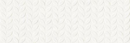 Керамическая плитка Marazzi Ragno Vida Struttura Foglia 3D Bianco Rett RA6J настенная 30х90 см
