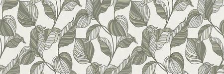 Керамическая плитка Marazzi Ragno Vida Decoro Edera Verde Touch Rett RA79 настенная 30х90 см