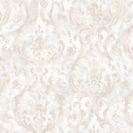 Обои Fipar Brilla R 23524 Винил на флизелине (1,06*10,05) Белый/Бежевый, Дамаск/Штукатурка
