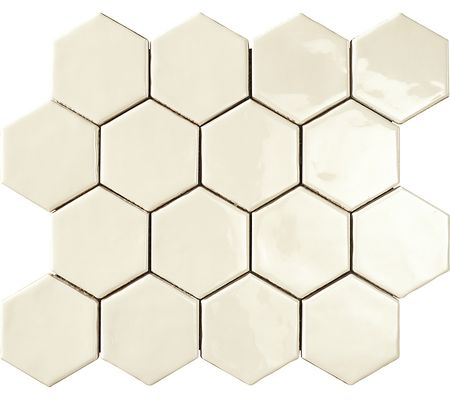 Керамическая плитка Amadis Art Deco Glossy on Mesh Vanilla (7,9x9,1-16pz) настенная 28х32 см