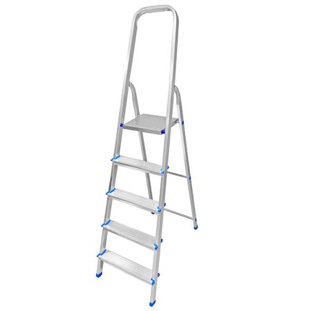 стремянка односекционная LADDERBEL 5 ступеней алюминиевая