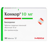 Конкор 10 мг Таблетки покрытые пленочной оболочкой 30 шт