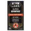 Action Labs, Alpha Advantage, тусклый для мужчин, 30 растительных капсул