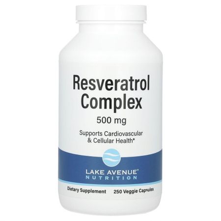 Lake Avenue Nutrition, комплекс с ресвератролом, 500 мг, 250 вегетарианских капсул