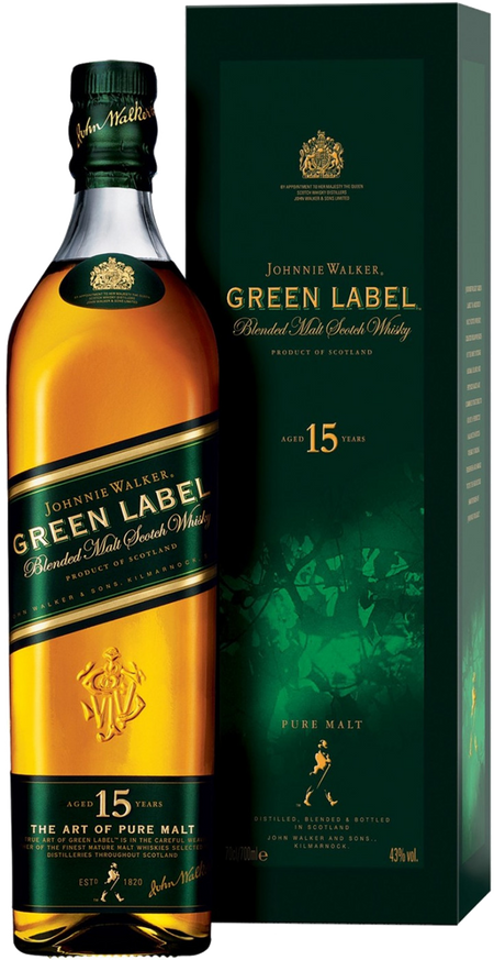 Johnnie Walker Green Label Blended Scotch Whisky (gift box)