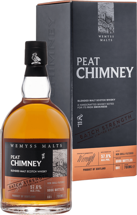 Wemyss Malts Peat Chimney Batch Strength Blended Malt Scotch Whisky (gift box)
