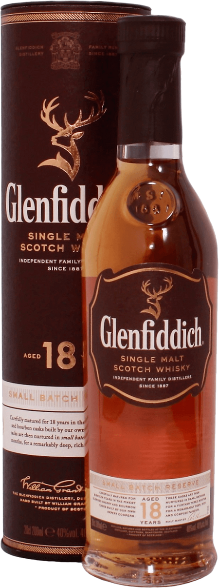 Glenfiddich 18 Years Old Single Malt Scotch Whisky (gift box)