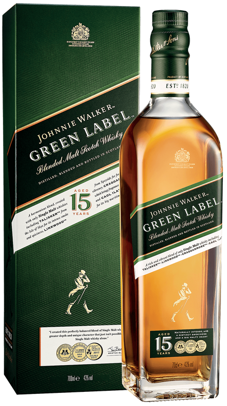 Johnnie Walker Green Label Blended Malt Scotch Whisky (gift box)